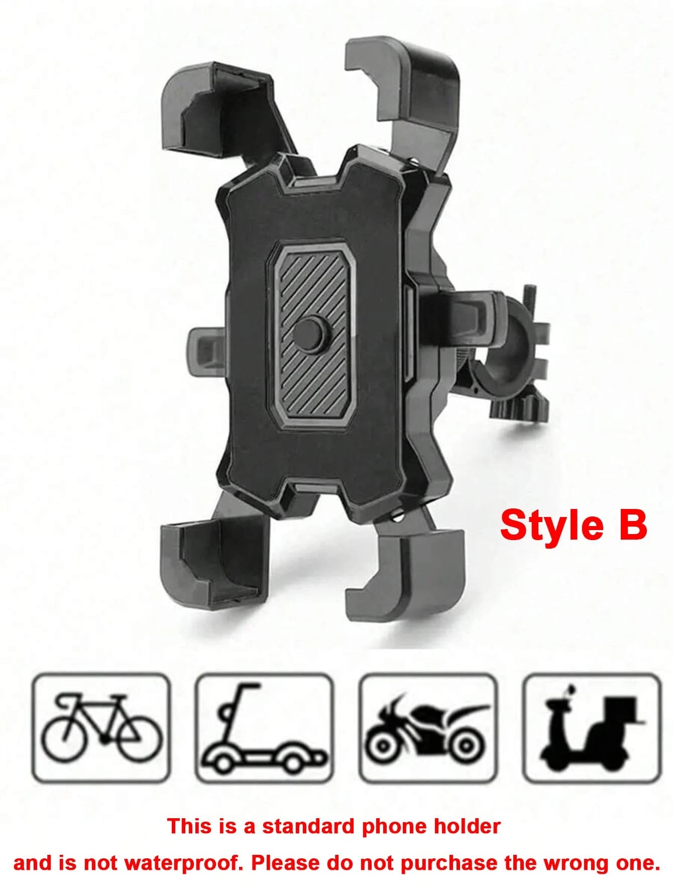1pc 360° Rotatable Anti-Drop Bicycle Phone Holder, ABS Material, Quick Install Auto-Lock Design, Suitable For 4.7-6.8 Inch Phones, Multi-Function Outdoor Cycling Navigation Accessory, Can Be Installed