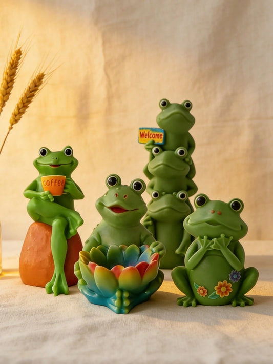 1pc 3D Toad & Frog Silicone Mold, DIY Animal Shaped Candle, Wax, Resin, Concrete, Plaster Decor Craft Tool For Home, Garden, Lawn Decoration