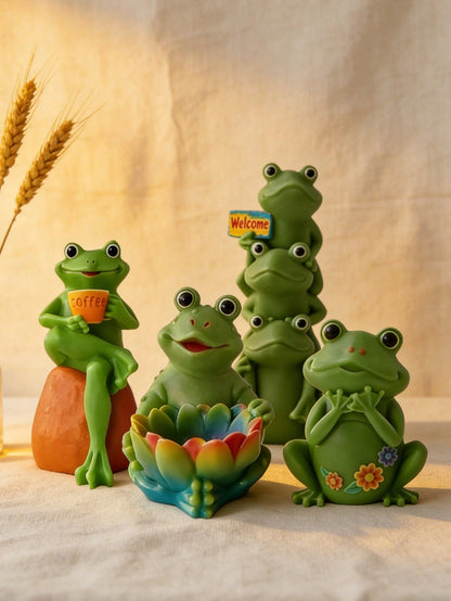 1pc 3D Toad & Frog Silicone Mold, DIY Animal Shaped Candle, Wax, Resin, Concrete, Plaster Decor Craft Tool For Home, Garden, Lawn Decoration