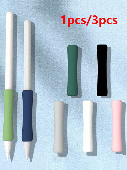 1pc/3pcs Silicone Apple Pencil 2nd Generation Grip Covers, Creative Thin Edge Swivel Design