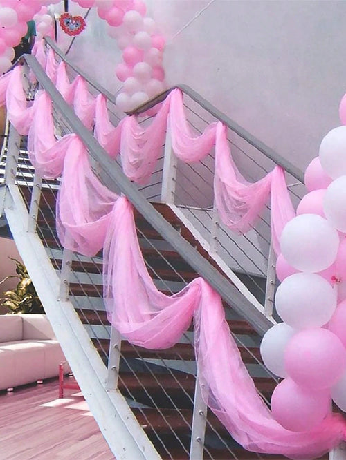 1pc-48cm * 9m Organza Wedding Party Decoration, Party Decoration, Festival Decoration, Staircase Yarn, Chair Back Yarn, Decorative Yarn,Baby Shower