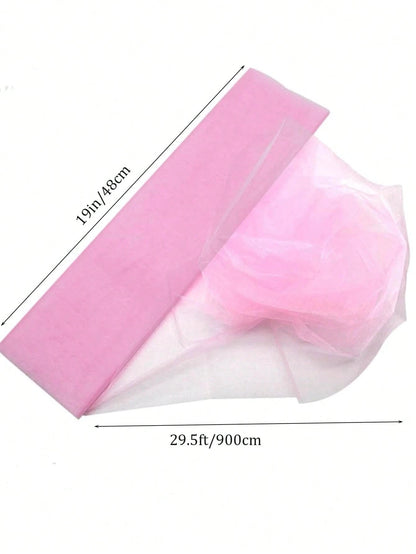 1pc-48cm * 9m Organza Wedding Party Decoration, Party Decoration, Festival Decoration, Staircase Yarn, Chair Back Yarn, Decorative Yarn,Baby Shower