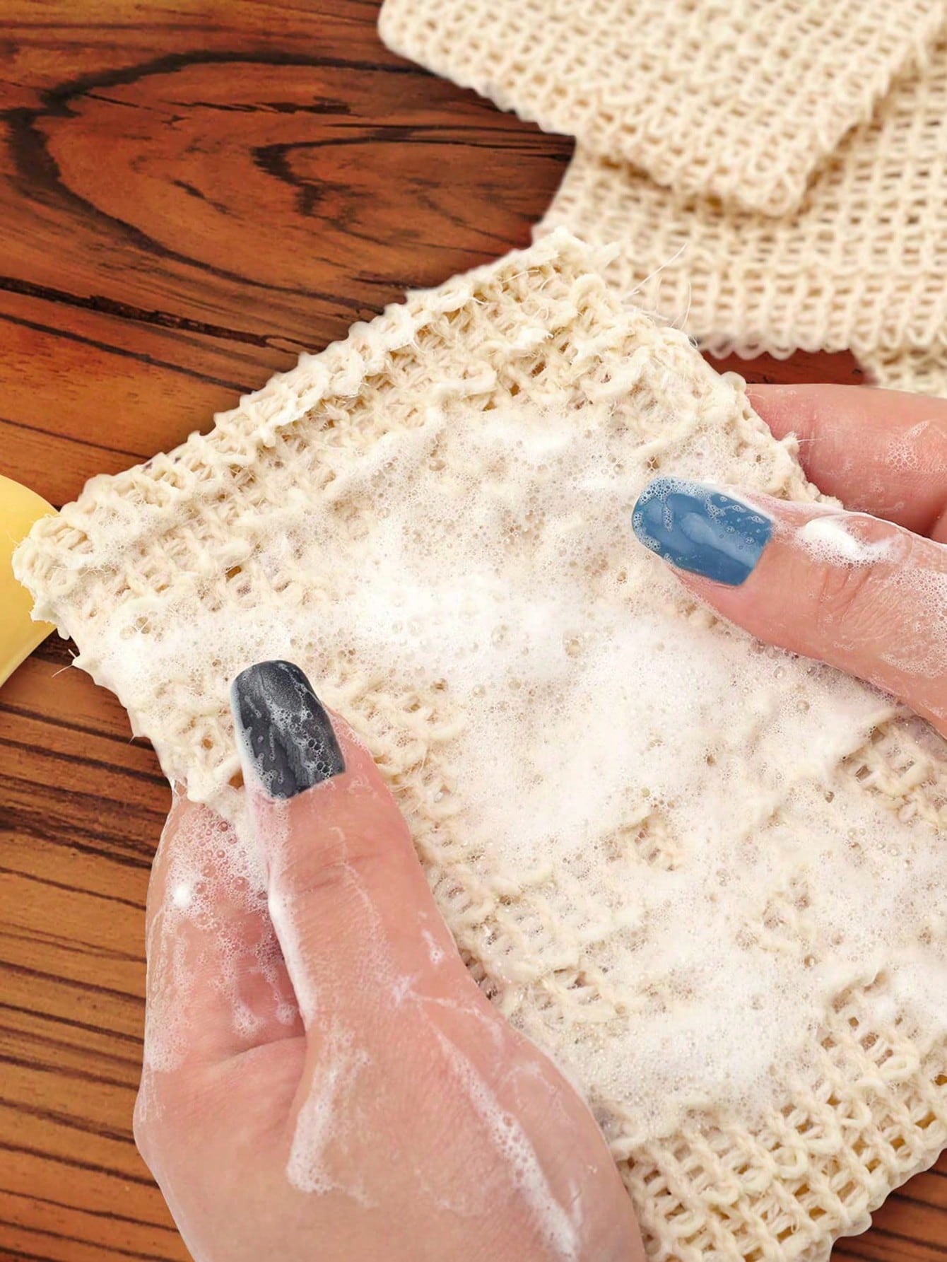 1pc/4pcs Soap Bags Mesh Exfoliating, Natural Sisal Soap Pouch, Suitable For Shower Exfoliating Home Bathroom Decor Fall Decor Back To School Shower Massaging Scrubbing,Halloween, Christmas