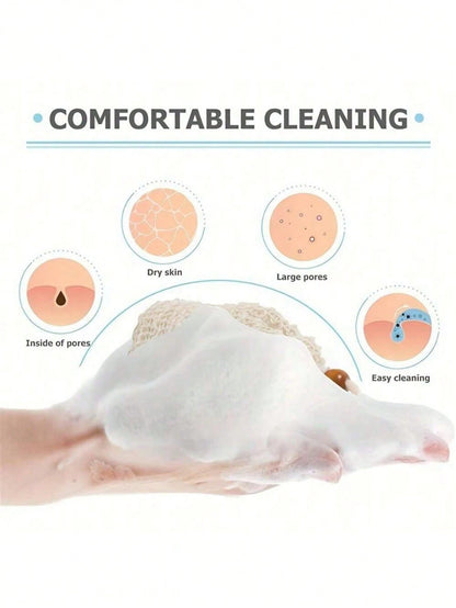 1pc/4pcs Soap Bags Mesh Exfoliating, Natural Sisal Soap Pouch, Suitable For Shower Exfoliating Home Bathroom Decor Fall Decor Back To School Shower Massaging Scrubbing,Halloween, Christmas