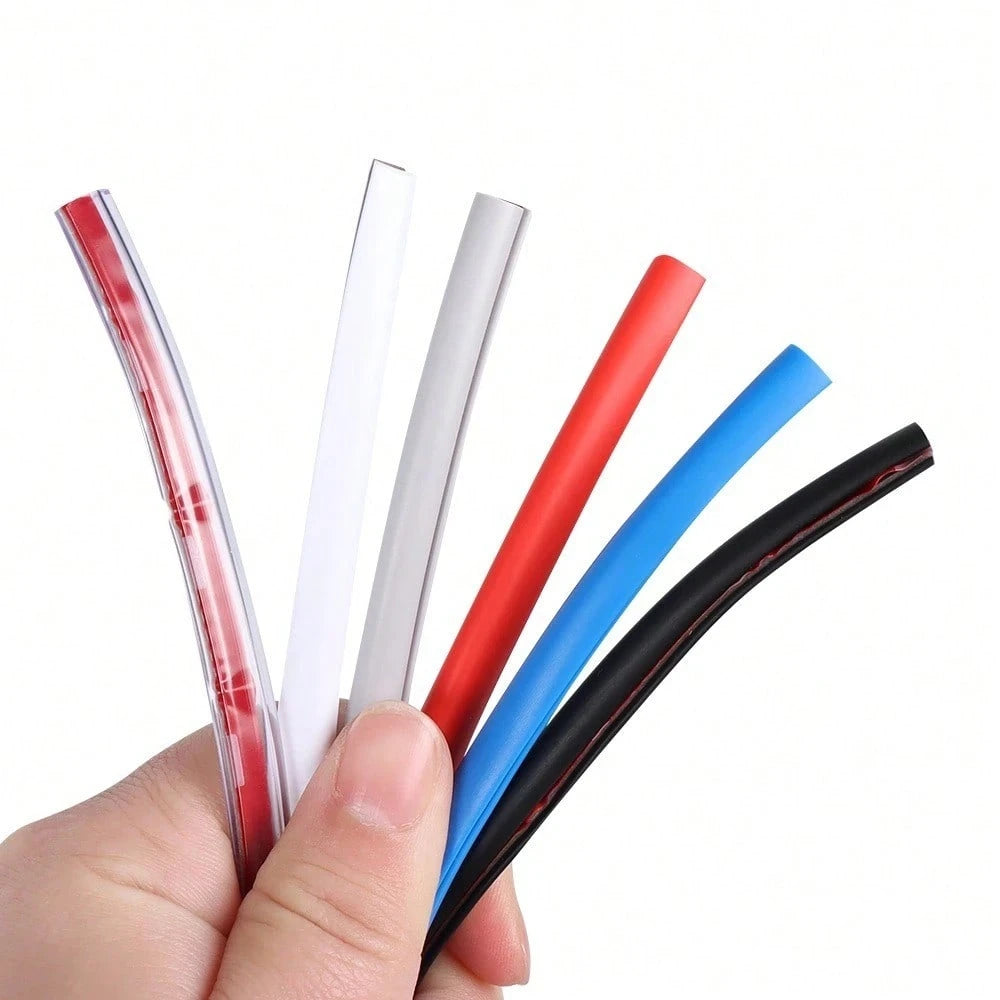 1pc 5m Car Door Edge Guard Strip, Car Door Edge Scratch-Resistant Decorative Strip, Metal Electroplated Anti-Collision Protective Strip For Car Door, Sound-Insulating Car Door Edge Strip