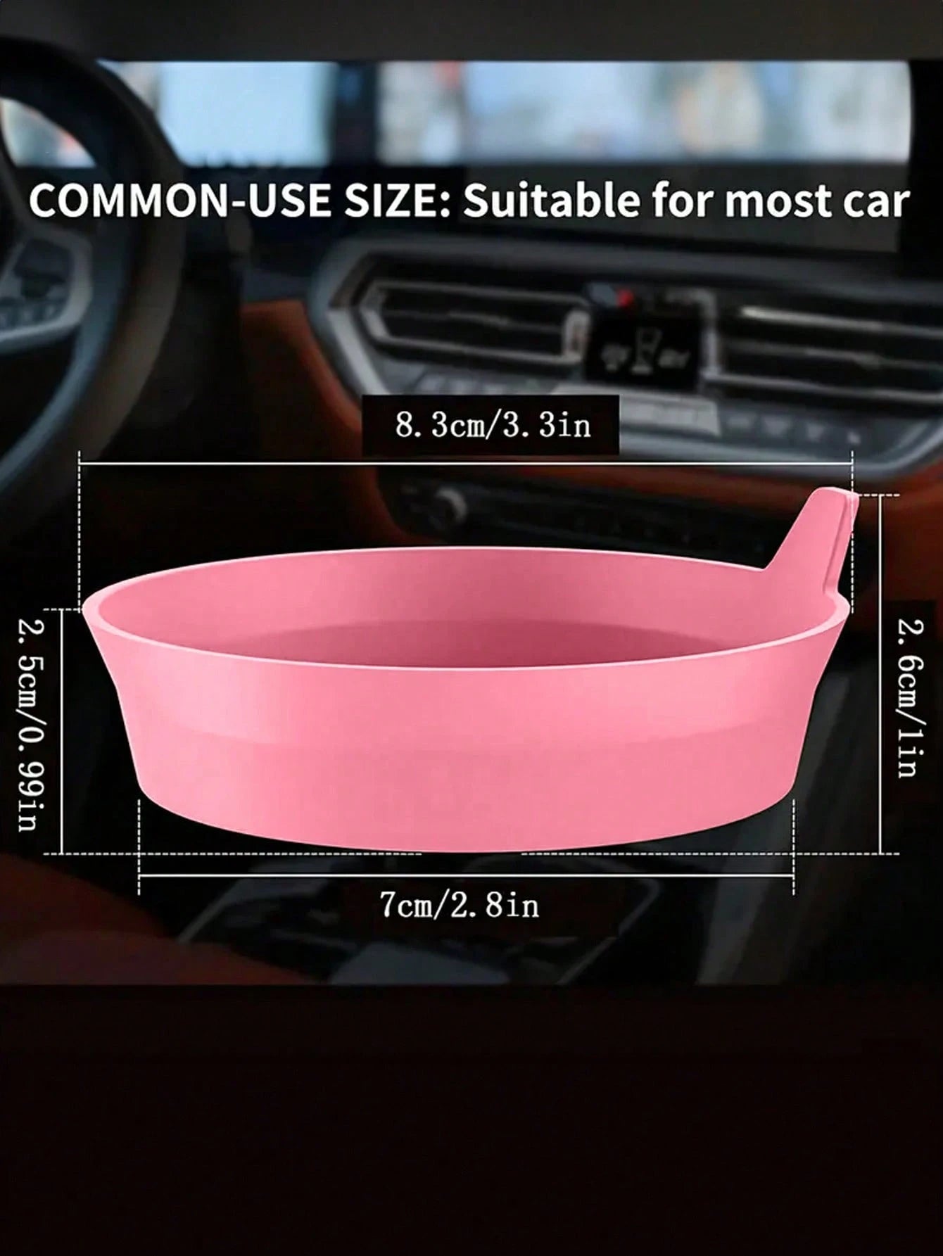1pc Anti-Slip Silicone Car Cup Holder Coaster, Waterproof Washable Diamond Textured Round Cup Mat, Universal Car Interior Beverage Holder Liner, Dust-Proof Car Decor Accessory, Gift For Women For Dail