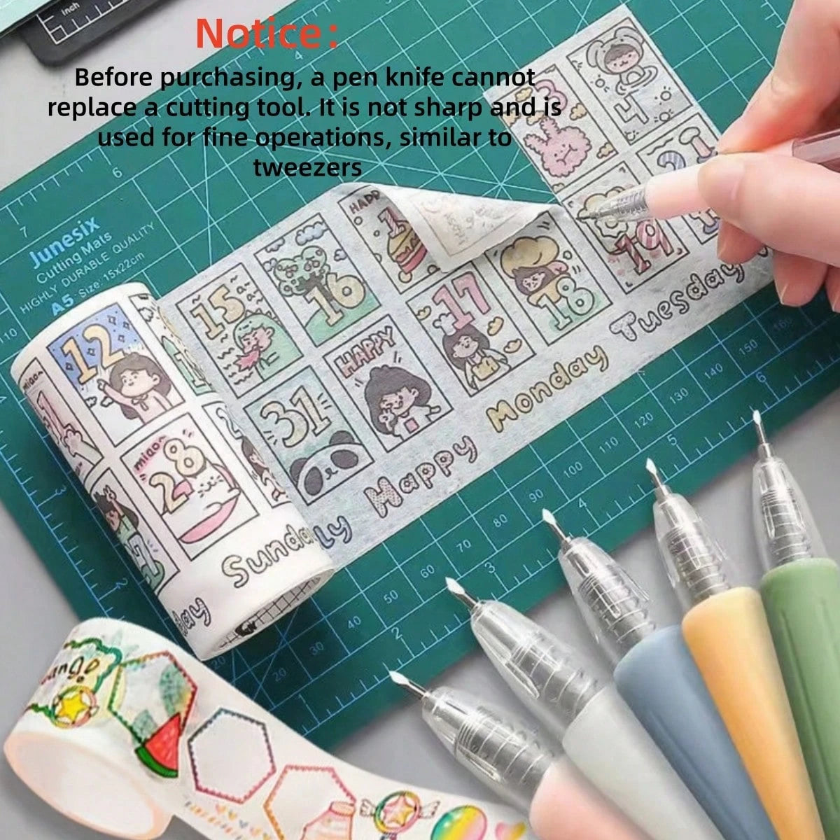 1pc Art Utility Knife PenPush Style Art Knife Set For Sticker Album, Cutting Tool, Utility Knife, Lettering Knife, Student Diy Arts And Crafts Supplies(Notice: Pen Knife Can Not Replace A Knife, Belon
