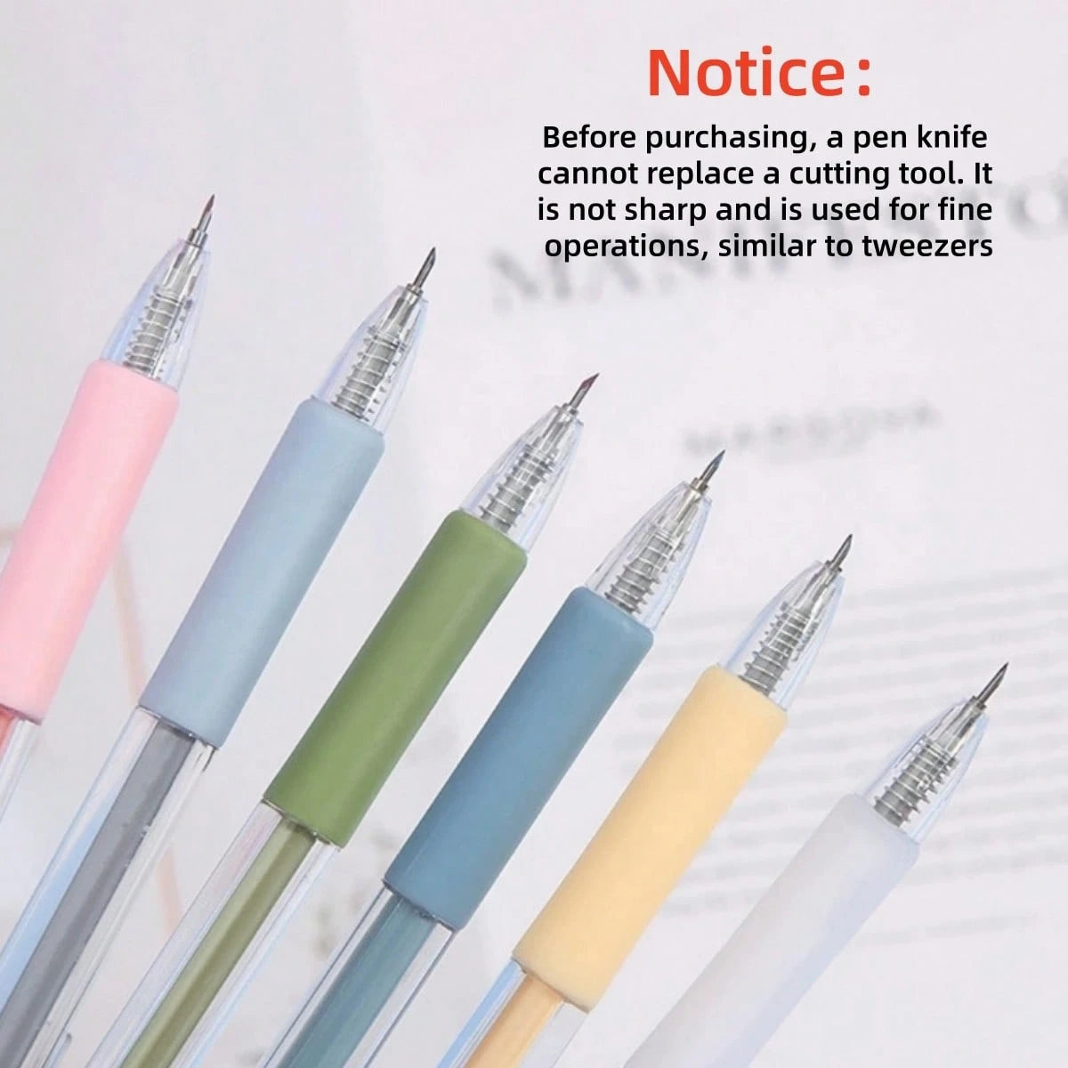 1pc Art Utility Knife PenPush Style Art Knife Set For Sticker Album, Cutting Tool, Utility Knife, Lettering Knife, Student Diy Arts And Crafts Supplies(Notice: Pen Knife Can Not Replace A Knife, Belon