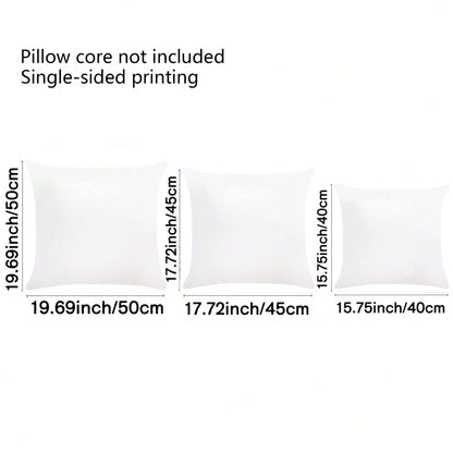 1pc Autumn Pumpkin, Leaves, And Pinecone Print Pillowcase, Cozy Home Decorative Pillow Cover For Living Room, Bedroom, And Sofa Cushions Single Side Without Pillow Core