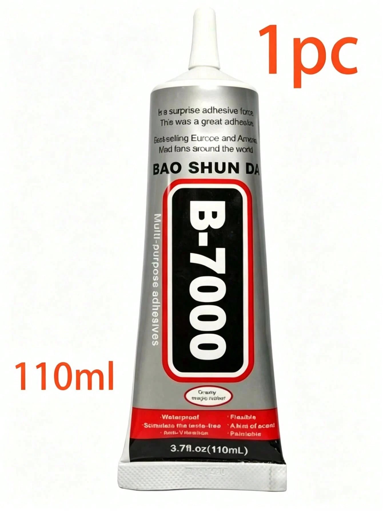 1pc B7000 Multi-Purpose Adhesive. Strong Waterproof Glue For Jewelry, Rhinestones, Fabric And Shoes. Perfect For DIY Gem Setting, Diamond Painting, Phone Repair, And Mending Jeans, Shoe Soles And Torn