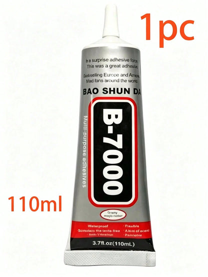 1pc B7000 Multi-Purpose Adhesive. Strong Waterproof Glue For Jewelry, Rhinestones, Fabric And Shoes. Perfect For DIY Gem Setting, Diamond Painting, Phone Repair, And Mending Jeans, Shoe Soles And Torn