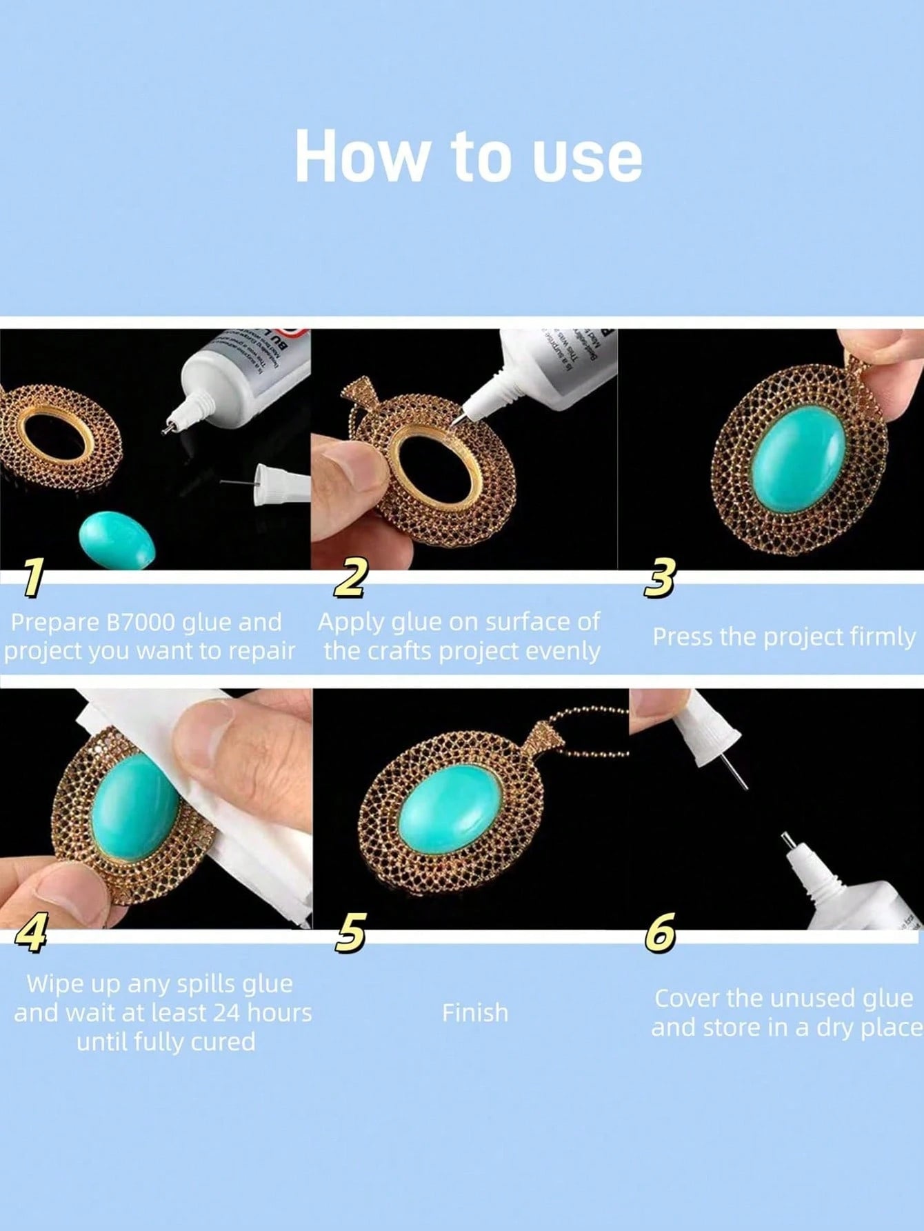 1pc B7000 Multi-Purpose Adhesive. Strong Waterproof Glue For Jewelry, Rhinestones, Fabric And Shoes. Perfect For DIY Gem Setting, Diamond Painting, Phone Repair, And Mending Jeans, Shoe Soles And Torn