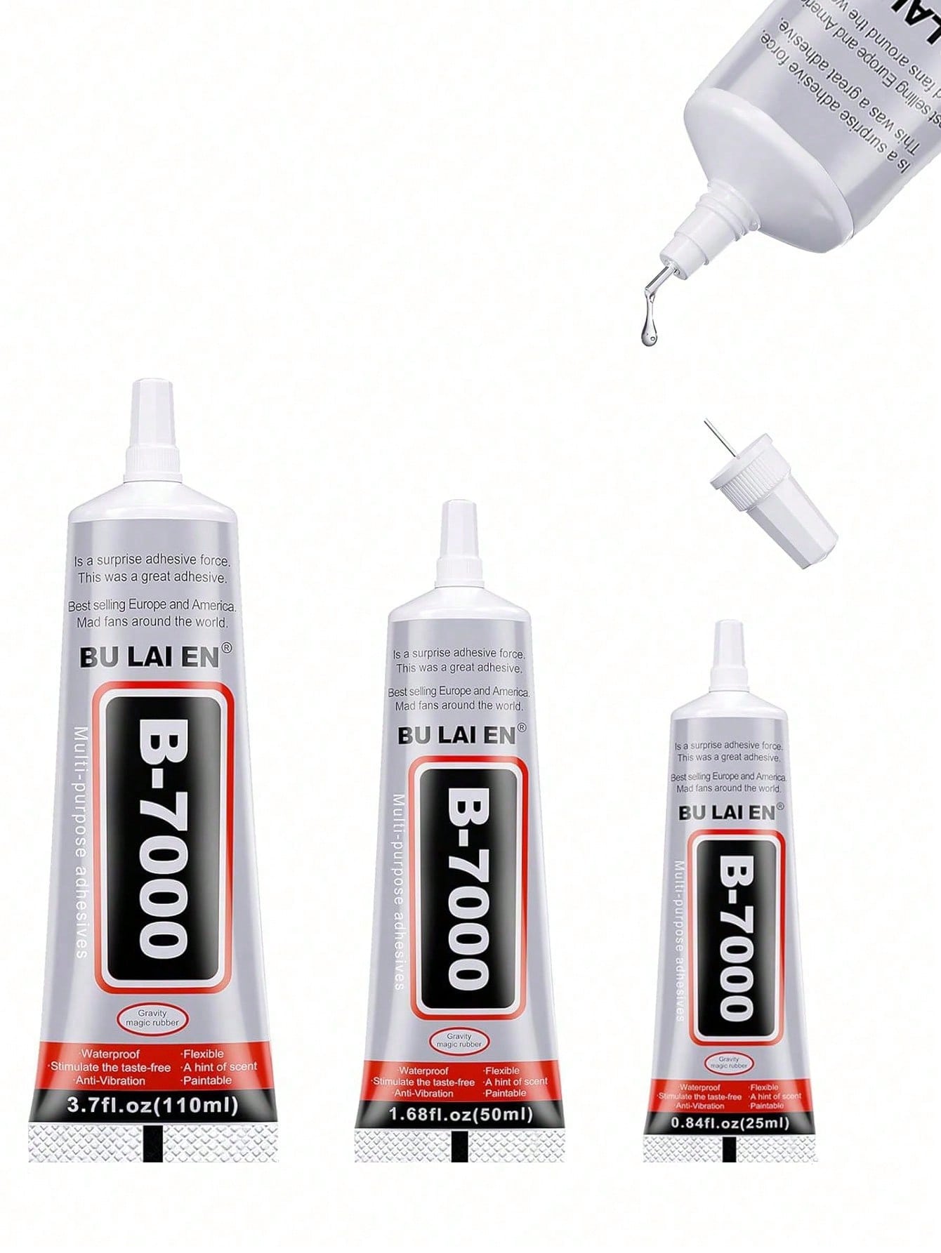 1pc B7000 Multi-Purpose Adhesive. Strong Waterproof Glue For Jewelry, Rhinestones, Fabric And Shoes. Perfect For DIY Gem Setting, Diamond Painting, Phone Repair, And Mending Jeans, Shoe Soles And Torn