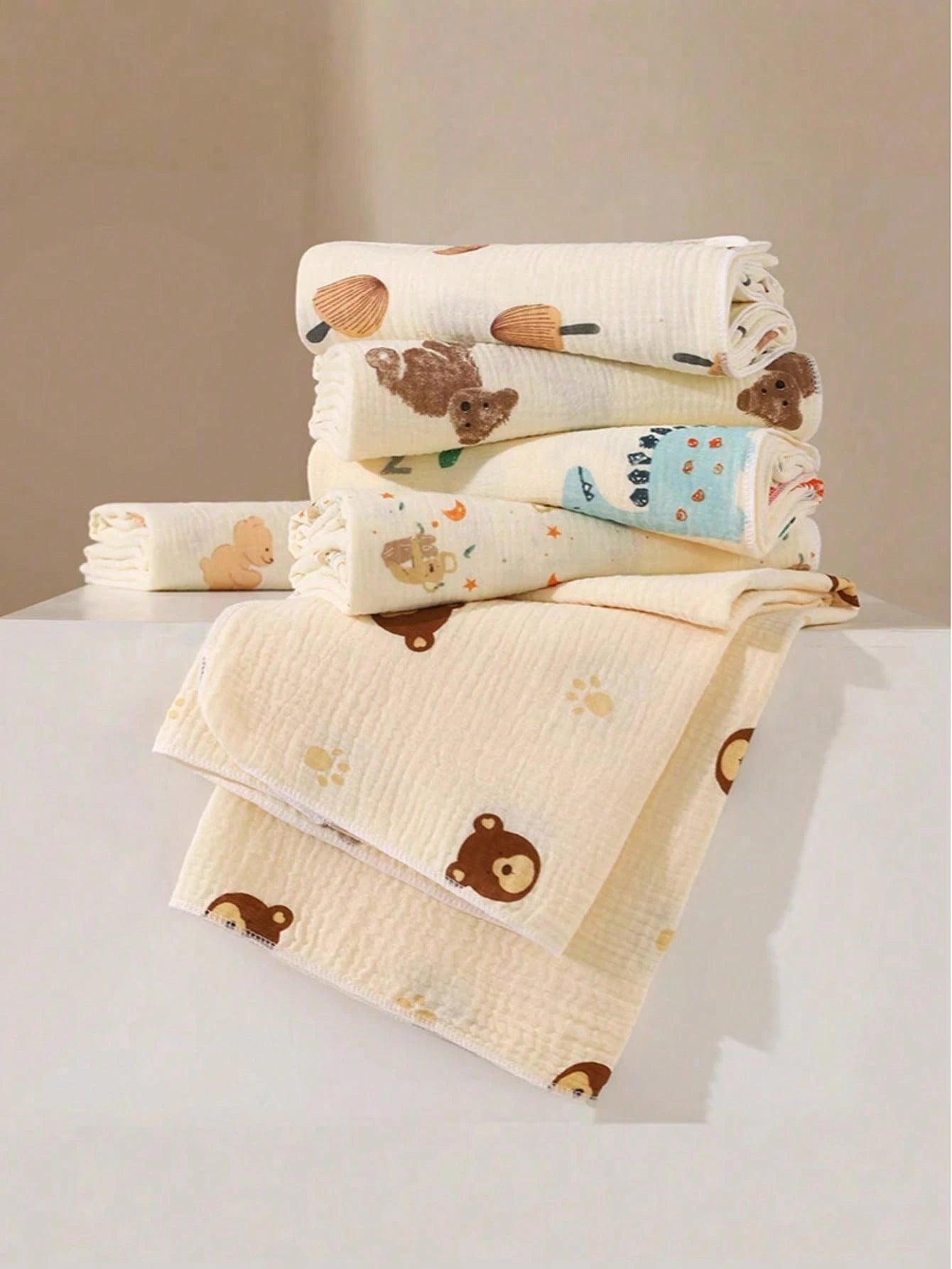 1pc Baby Blanket Cover, Baby Swaddle Blanket, Hospital Swaddle Wrap, Gauze Baby Wrap (Unisex For Boys And Girls), Swaddle Wrap, Baby Wrap, Unisex Newborn Gauze Blanket, Bedding, Baby Bath Towel Set, L