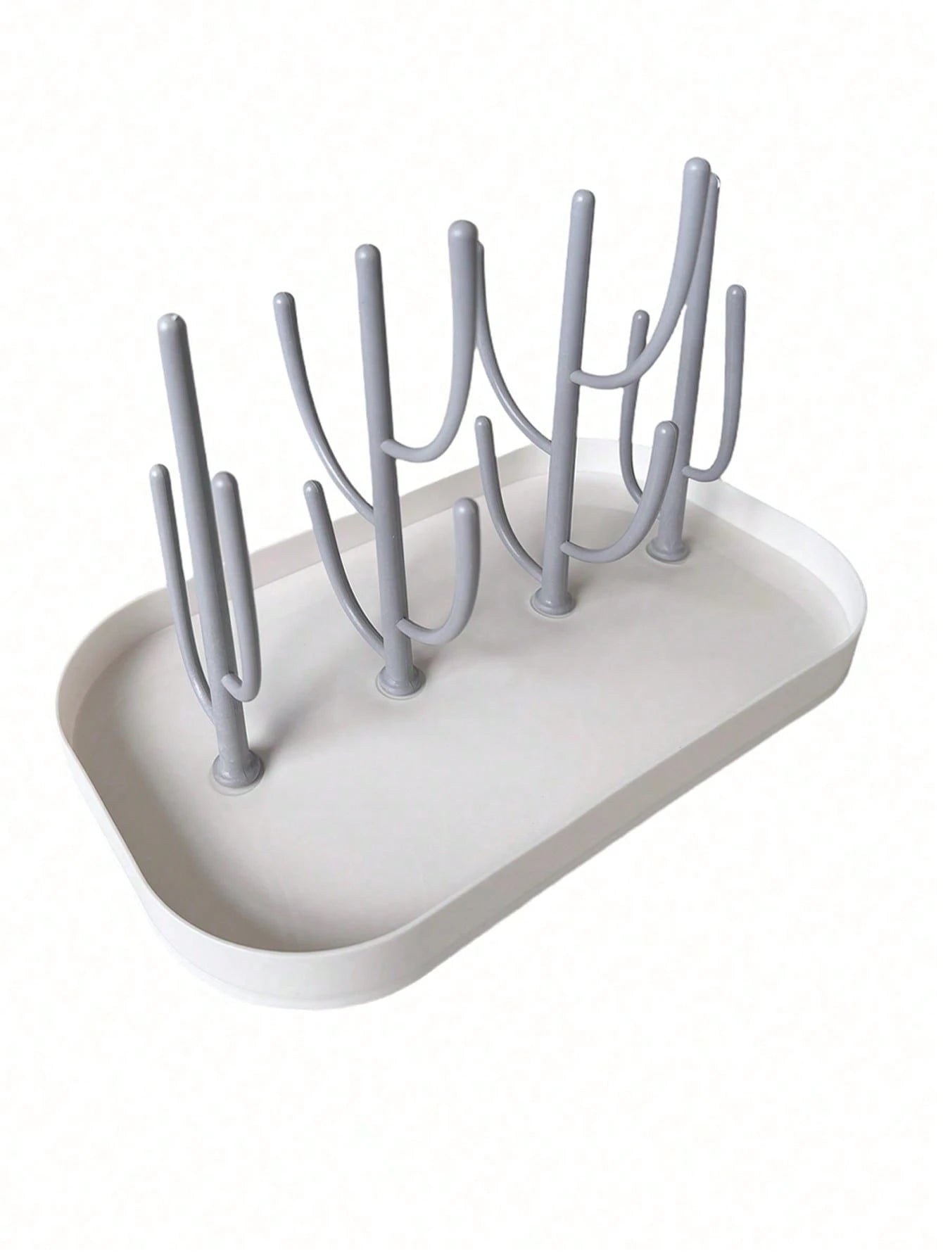 1pc Baby Bottle Drying Rack With Tray, Large Capacity Bottle Drying Rack For Quick Draining And Drying, Detachable Stand Design, Excluding Bottles And Nipples