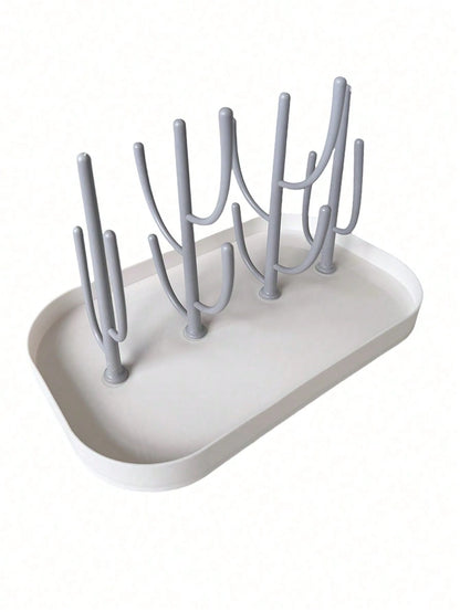 1pc Baby Bottle Drying Rack With Tray, Large Capacity Bottle Drying Rack For Quick Draining And Drying, Detachable Stand Design, Excluding Bottles And Nipples