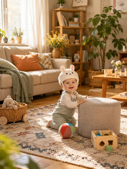 1pc Baby Protective Helmet, Soft Breathable Anti-Collision Headgear For Crawling, Walking & Learning, Infant Toddler Head Protector, 6-24 Months