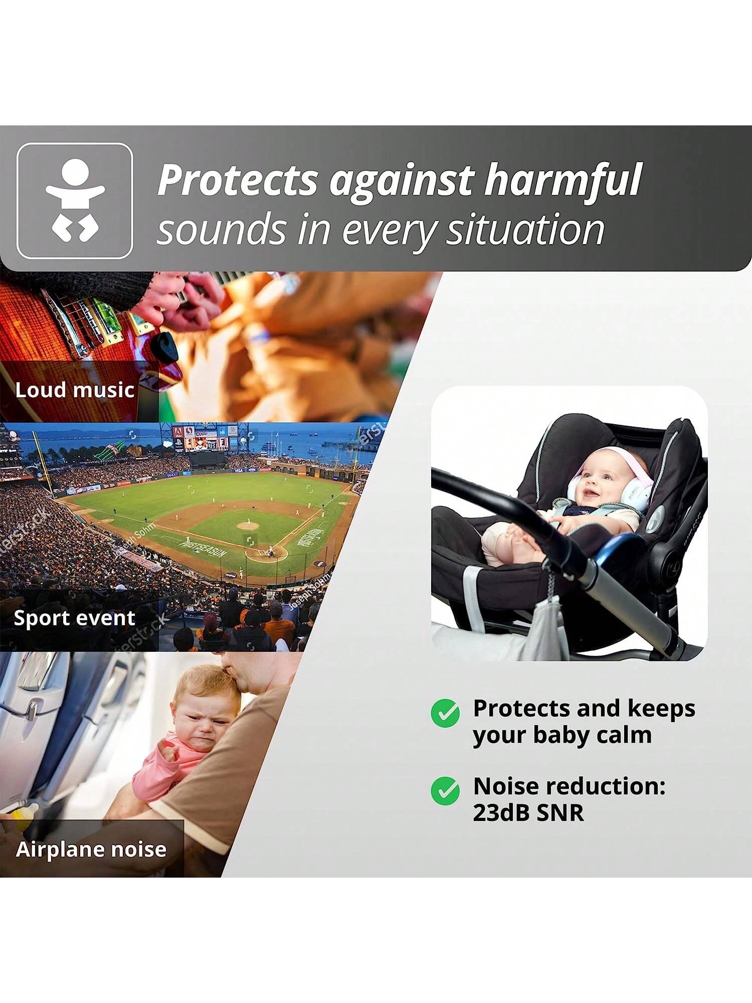 1pc Baby Soundproof Headset Headband Type Noise Reduction Ear Muffs For Sleeping, Outdoor Activities, Flying, Etc.