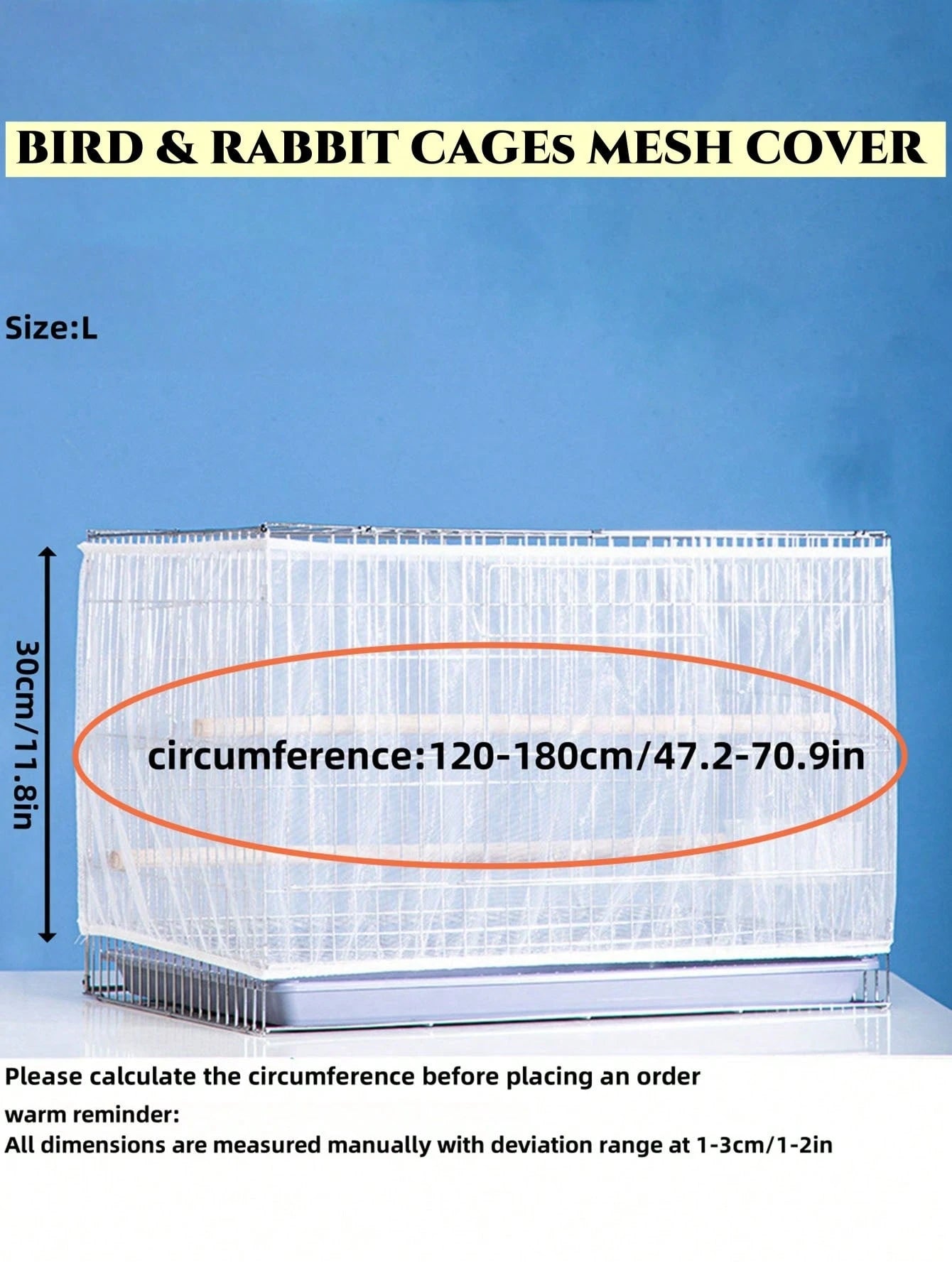 1pc Birdcage Cover, Splash-Proof Mesh Netting With Embroidered Patterns For Parakeet Cage
