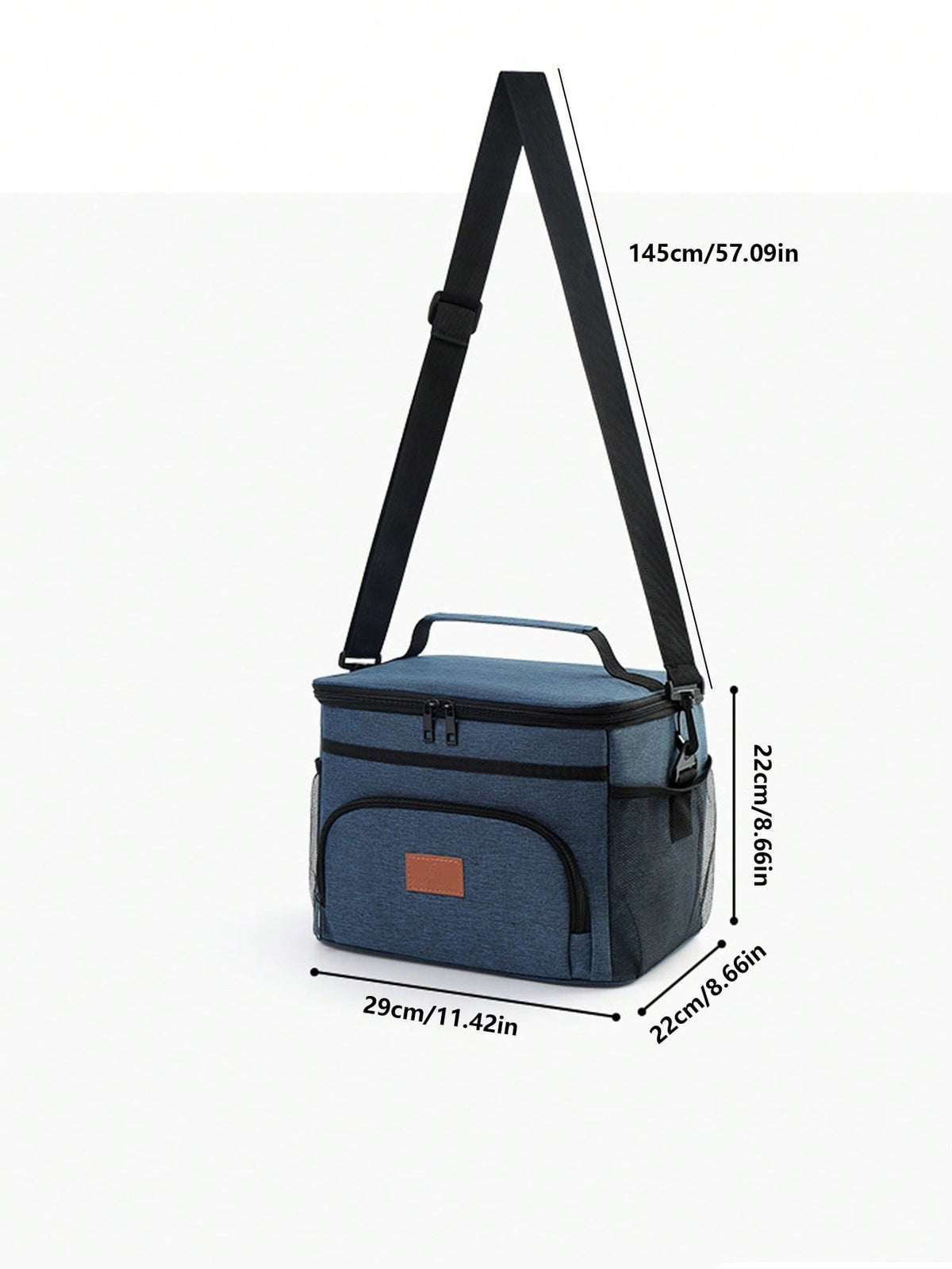 1pc Black, Gray, Burgundy, Navy Blue Thickened Large Capacity Cold Insulation Ice Pack, Car Picnic Bag, Leak Proof, Shoulder Insulated Lunch Box Bag, Outdoor Portablelunch Bag For Women Lunch Box For