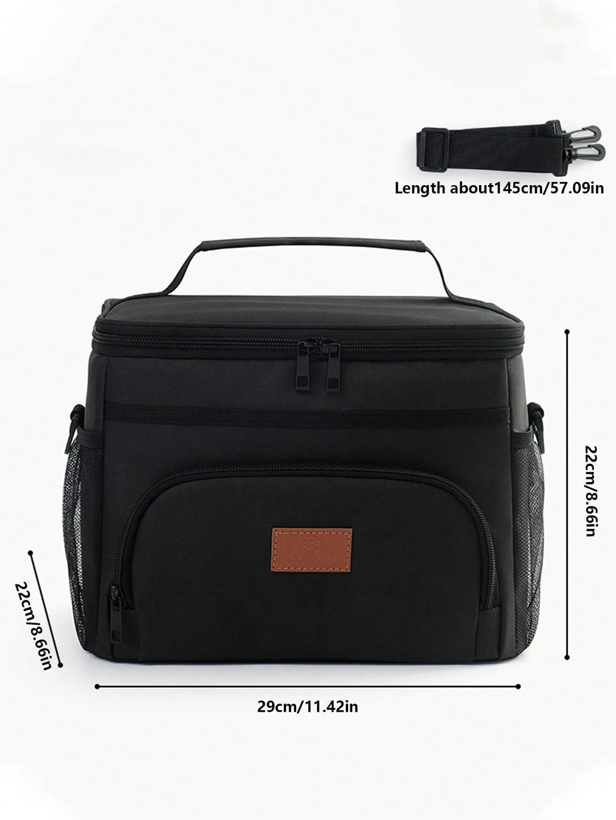 1pc Black, Gray, Burgundy, Navy Blue Thickened Large Capacity Cold Insulation Ice Pack, Car Picnic Bag, Leak Proof, Shoulder Insulated Lunch Box Bag, Outdoor Portablelunch Bag For Women Lunch Box For