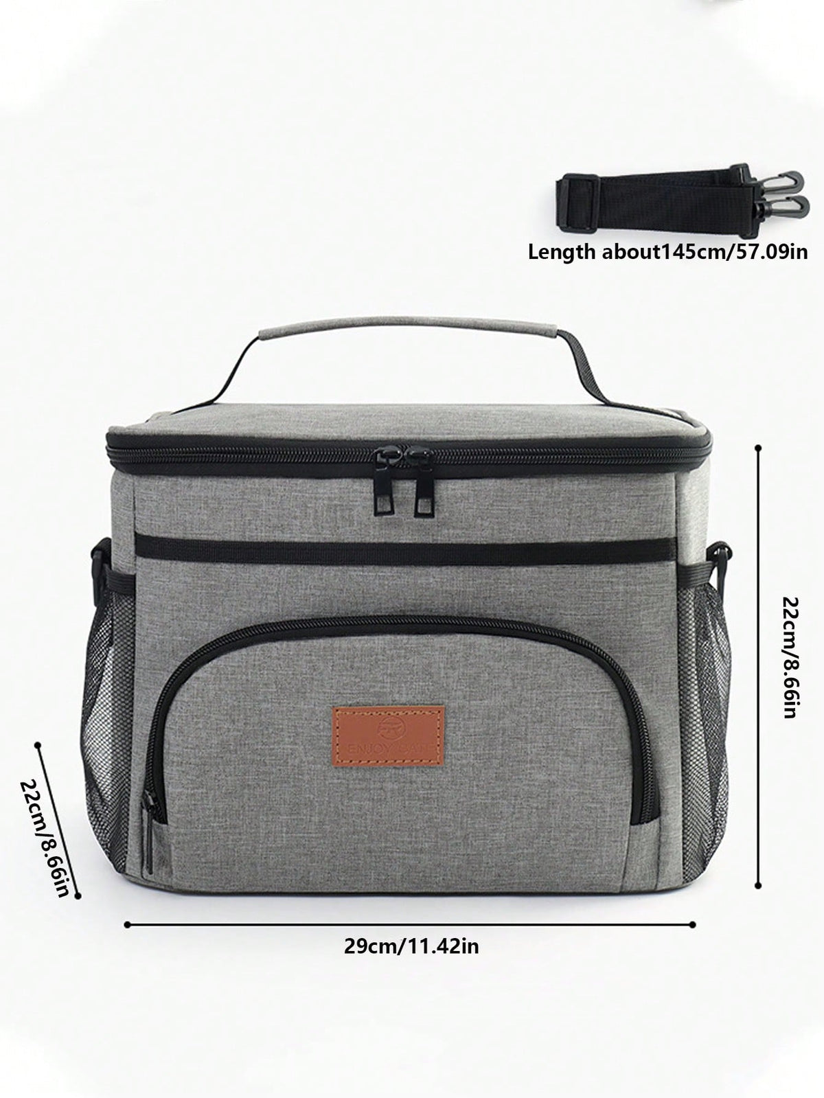 1pc Black, Gray, Burgundy, Navy Blue Thickened Large Capacity Cold Insulation Ice Pack, Car Picnic Bag, Leak Proof, Shoulder Insulated Lunch Box Bag, Outdoor Portablelunch Bag For Women Lunch Box For