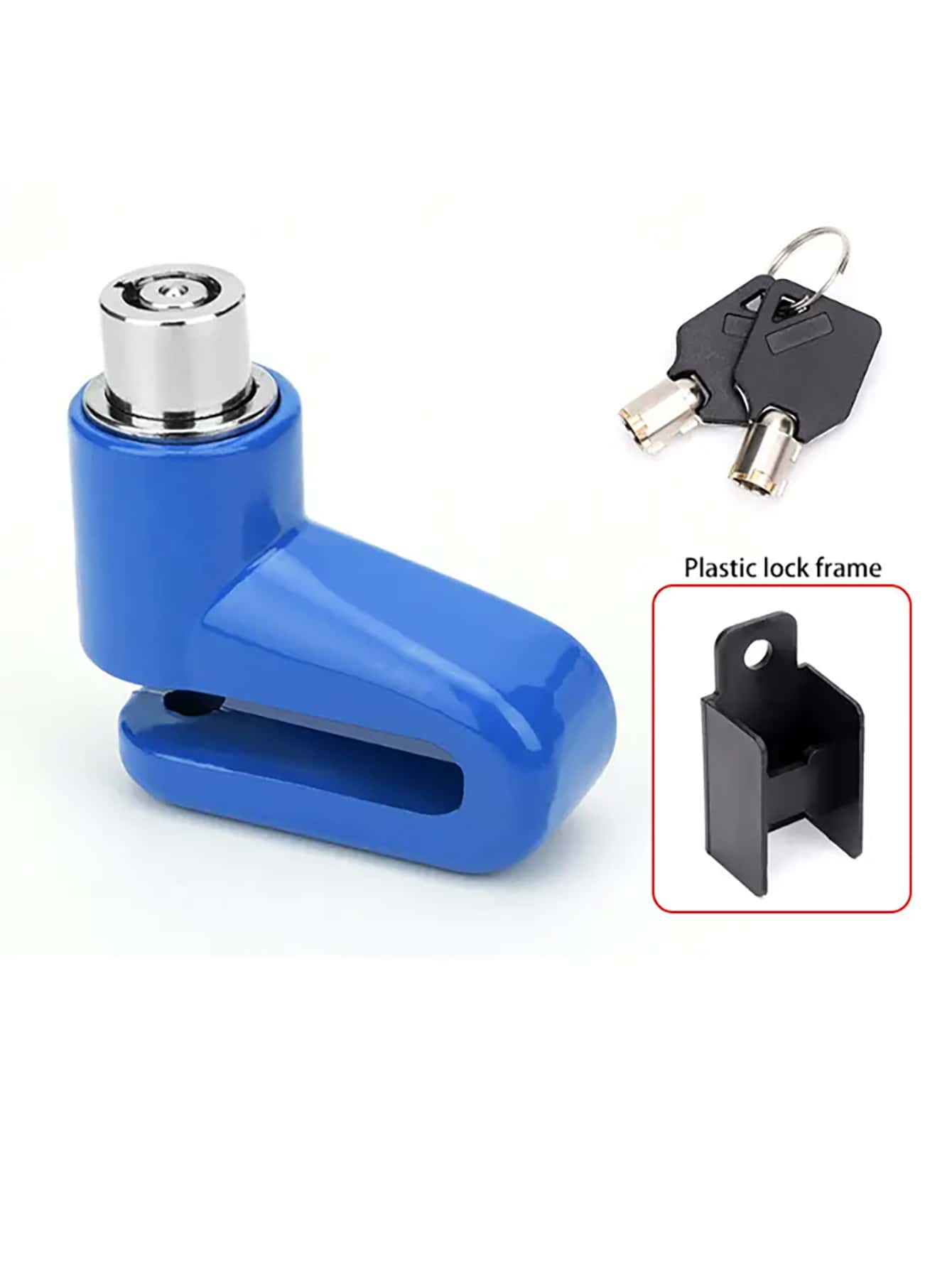 1pc Blue/Black Mountain Bike Lock Disc Brake Lock For Motorcycle, E-Bike Anti-Theft Disc Lock Accessories