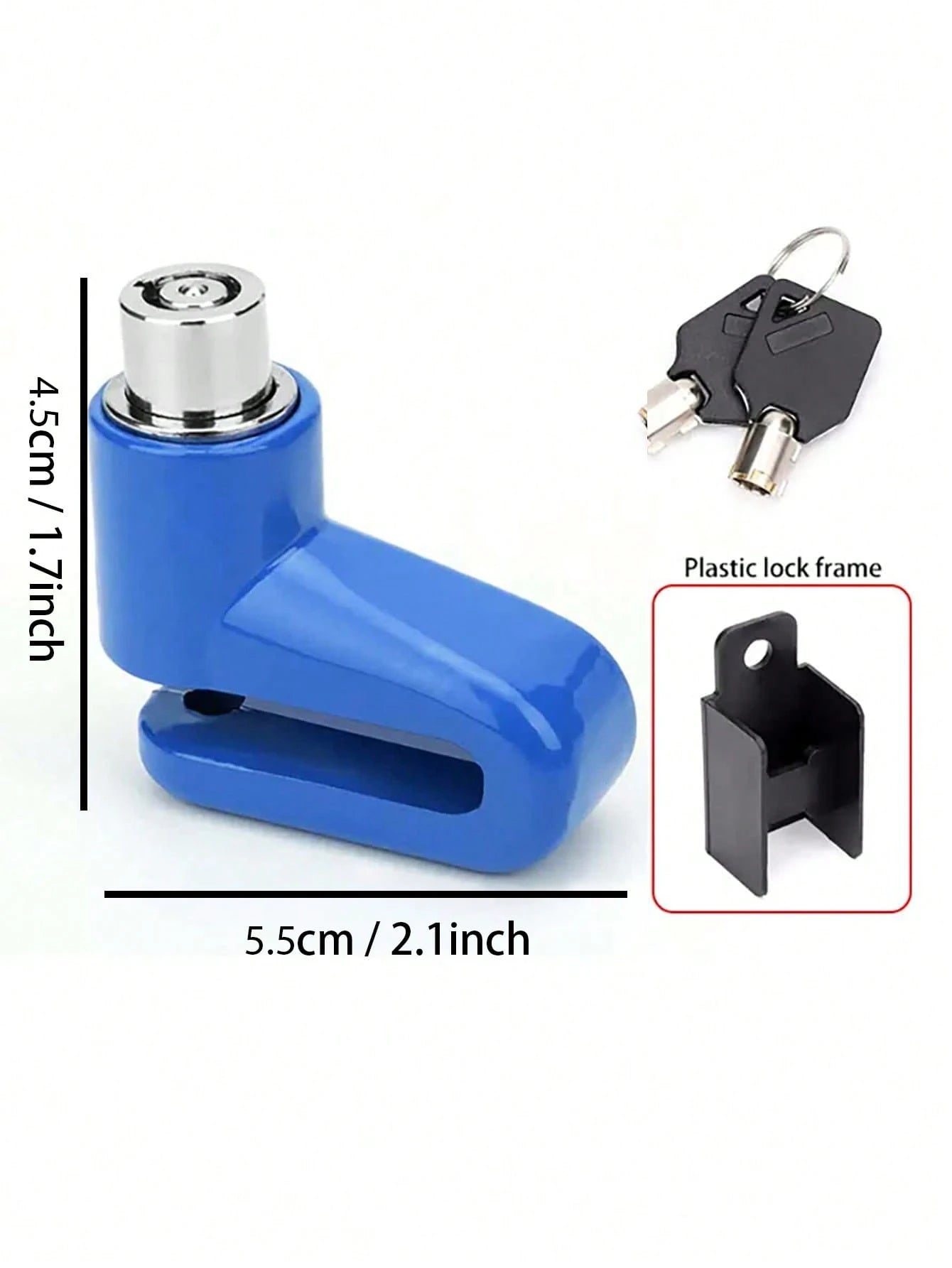 1pc Blue/Black Mountain Bike Lock Disc Brake Lock For Motorcycle, E-Bike Anti-Theft Disc Lock Accessories