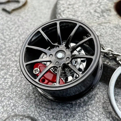 1pc Brake 360 Rotating Car Keychain Pendant, Creative Car Keychain Decoration, A Unique Gift For Car Lovers