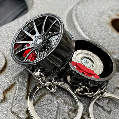 1pc Brake 360 Rotating Car Keychain Pendant, Creative Car Keychain Decoration, A Unique Gift For Car Lovers