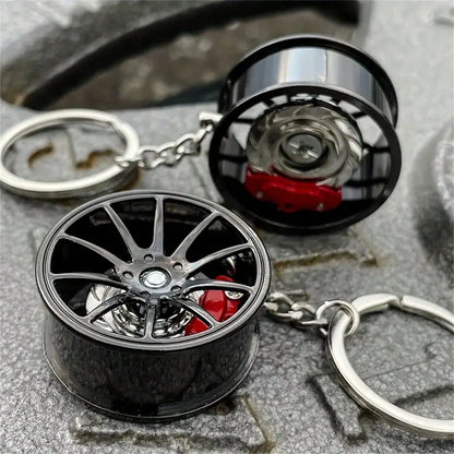1pc Brake 360 Rotating Car Keychain Pendant, Creative Car Keychain Decoration, A Unique Gift For Car Lovers