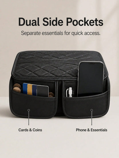 1pc Car Armrest Cover,Extra Storage Pouch Dirt-Resistant Car Center Console Cover For Ride Hailing Padded Auto Armrest Box Cushion Ideal For Family Trips Versatile Car Armrest Cover Car InteriorAccess