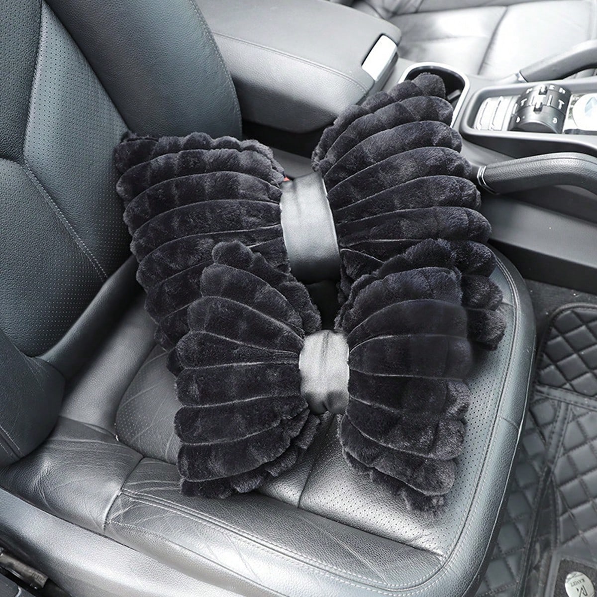 1pc Car Plush Seat Cushion, Non-Slip Comfortable Half-Cover Seat Protector Set, Suitable For Autumn/Winter