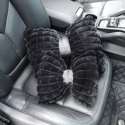 1pc Car Plush Seat Cushion, Plush Non-Slip Comfortable Half-Pack Seat Cushion Protection Set, Suitable For Autumn And Winter Use