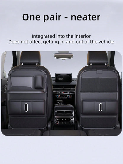 1pc Car Seat Back Organizer Bag, Car Storage Hanging Bag With Backseat Tray