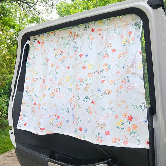 1PC Car Sunshade Curtain In A Fresh And Simple Style, Suction Cup Type, For Sun Protection And Heat Insulation Inside The Car, Suitable For Children