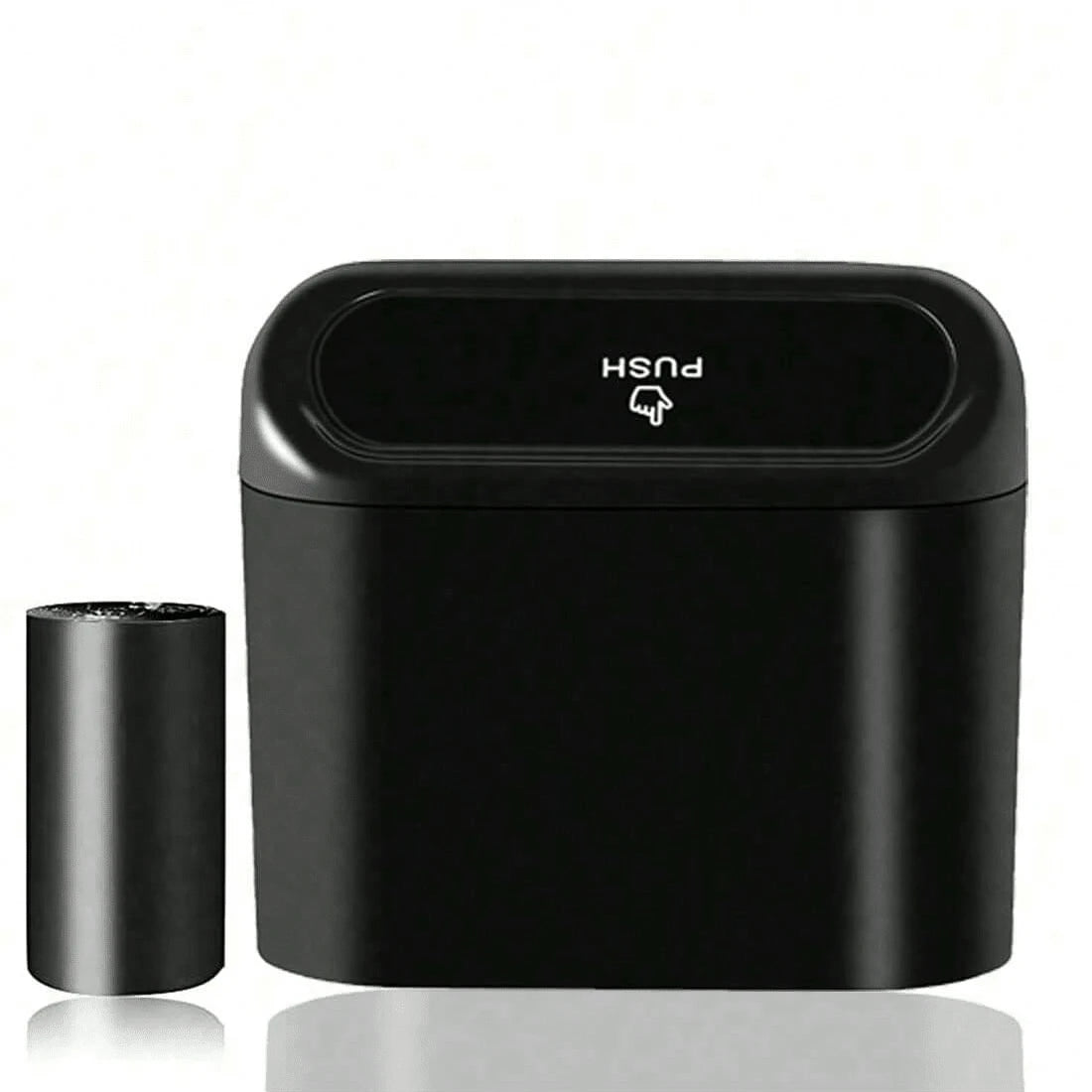 1pc Car Trash Can With Lid, Universal Mini Leak-Proof Garbage Bin Storage Bucket For Front And Rear Seats, Car Accessories, Suitable For Car, Office, Bedroom, Home (Black)