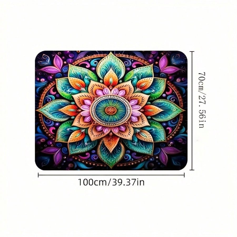 1pc Car Trunk Mat, Non-Slip, Wear-Resistant, Washable, Colorful Mandala Print Design, Universal, Car Interior Accessory. Gift For Friends And Family, Heat-Resistant, Summer Road Trips, Outdoor Camping