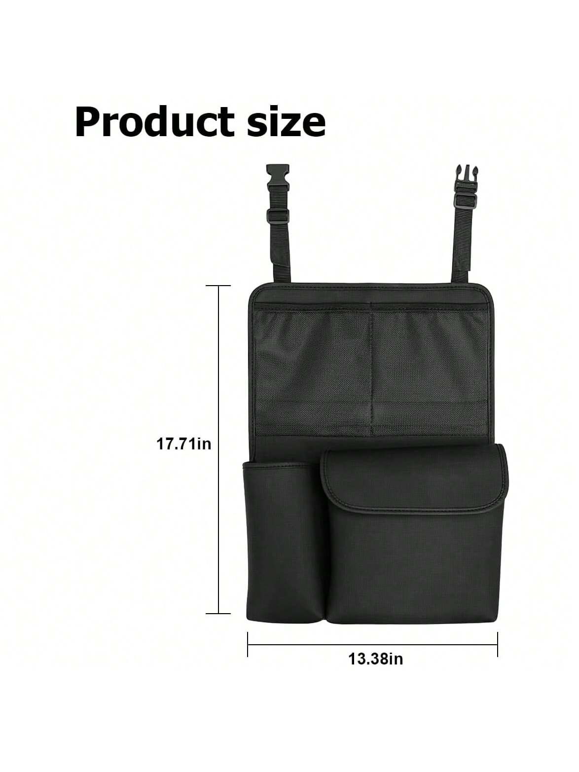 1pc Car Trunk Organizer, Detachable Vehicle Backseat Storage Bag With 4 Compartments, Large Capacity Back Seat Organization Hanger With Lids, Space Saving Universal Automotive Accessories