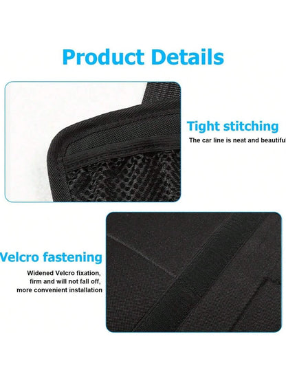 1pc Car Trunk Organizer, Detachable Vehicle Backseat Storage Bag With 4 Compartments, Large Capacity Back Seat Organization Hanger With Lids, Space Saving Universal Automotive Accessories