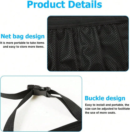 1pc Car Trunk Organizer, Detachable Vehicle Backseat Storage Bag With 4 Compartments, Large Capacity Back Seat Organization Hanger With Lids, Space Saving Universal Automotive Accessories