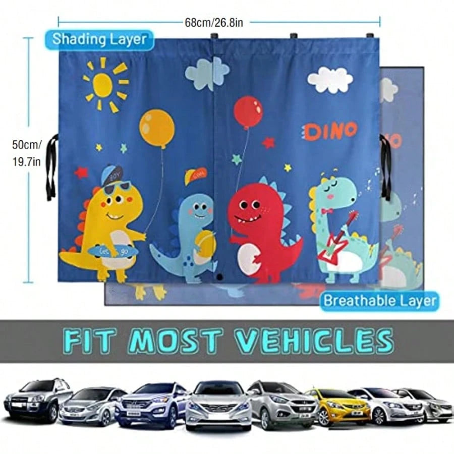 1pc Car Window Shade, Magnetic Double Layer Car Sun Shade For Side Windows Car Window Curtain For Heat/UV Protection
