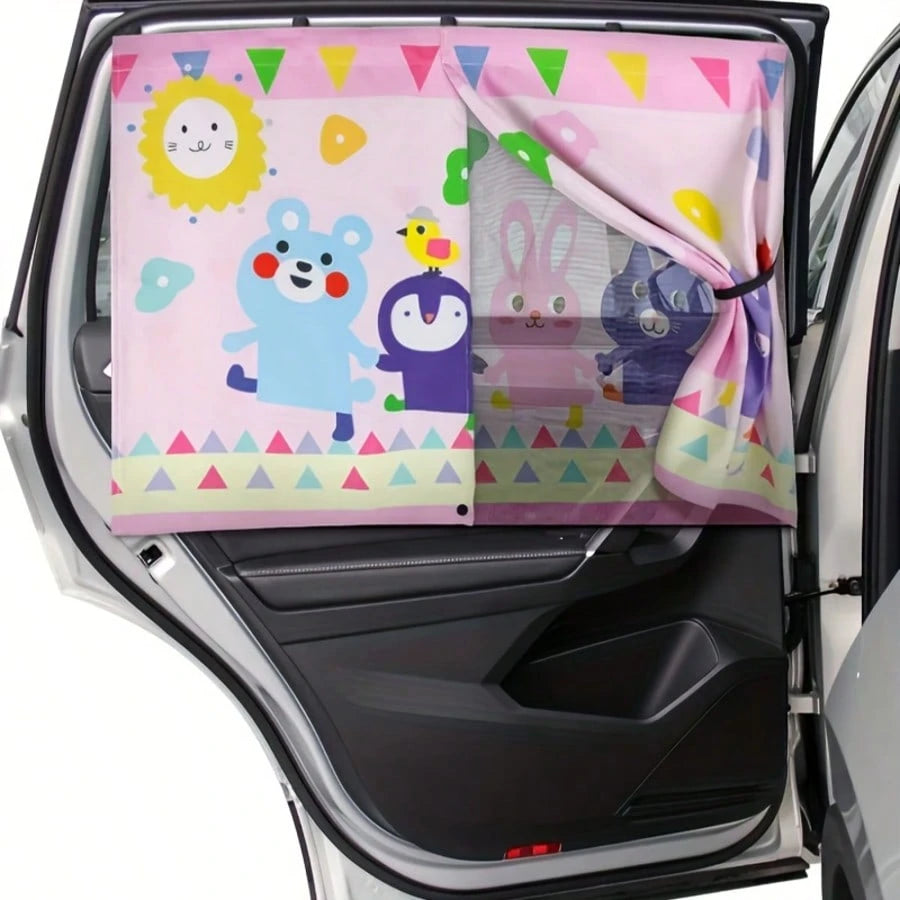 1pc Car Window Shade, Magnetic Double Layer Car Sun Shade For Side Windows Car Window Curtain For Heat/UV Protection