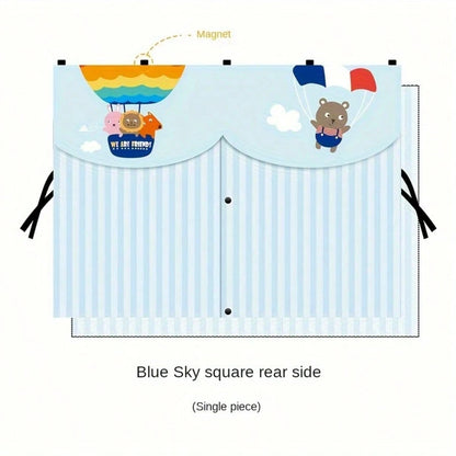 1pc Car Window Shade, Magnetic Double Layer Car Sun Shade For Side Windows Car Window Curtain For Heat/UV Protection