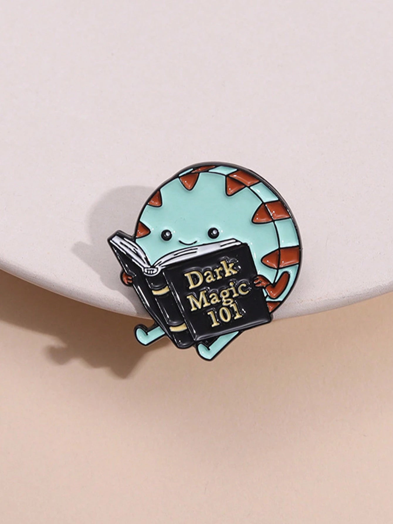 1pc Cartoon Creative Enamel Brooch, Dark Magic Book Brooch, Cartoon Backpack Badge, Suitable For Backpacks, Hats, Clothing Decoration Pin For Clothes Bag Charm School Kpop Teacher Supplies Bag Charms