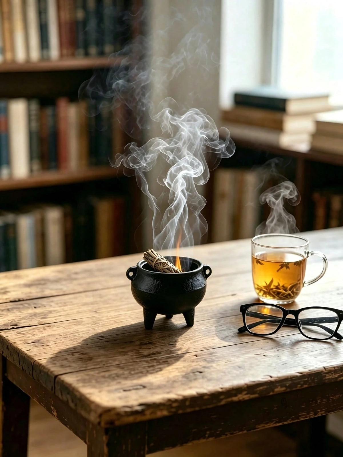 1pc Cast Iron Incense Burner With Lid, Three-Legged Sage And Palo Santo Incense Holder, Portable Meditation Purification Bowl, Home Space Purification, Vintage Desktop Decor Ritual Ornament, Suitable