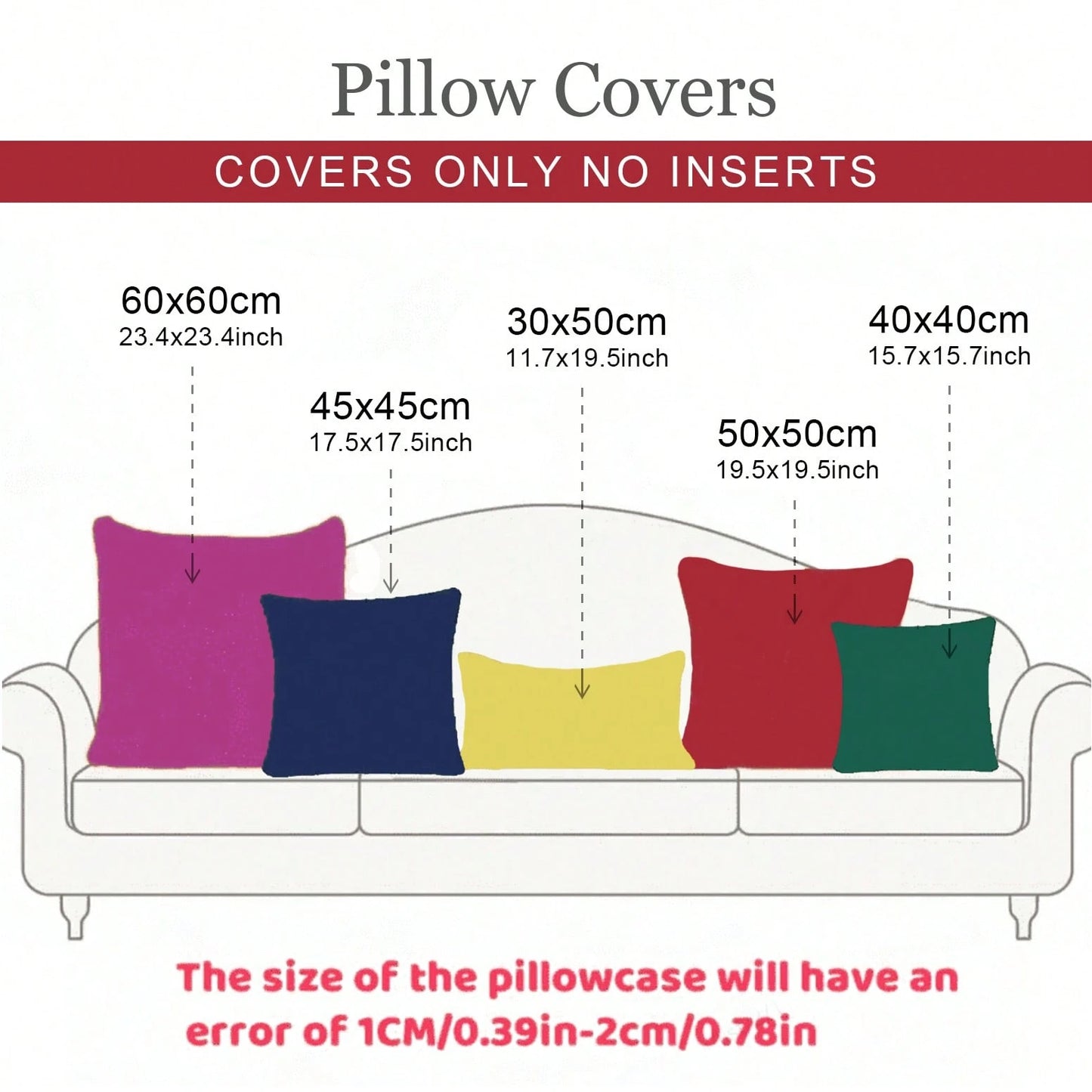1pc Chemical Fiber Cushion Cover, Minimalist Lake Blue Decorative Throw Pillow Case Without Filler For Sofa