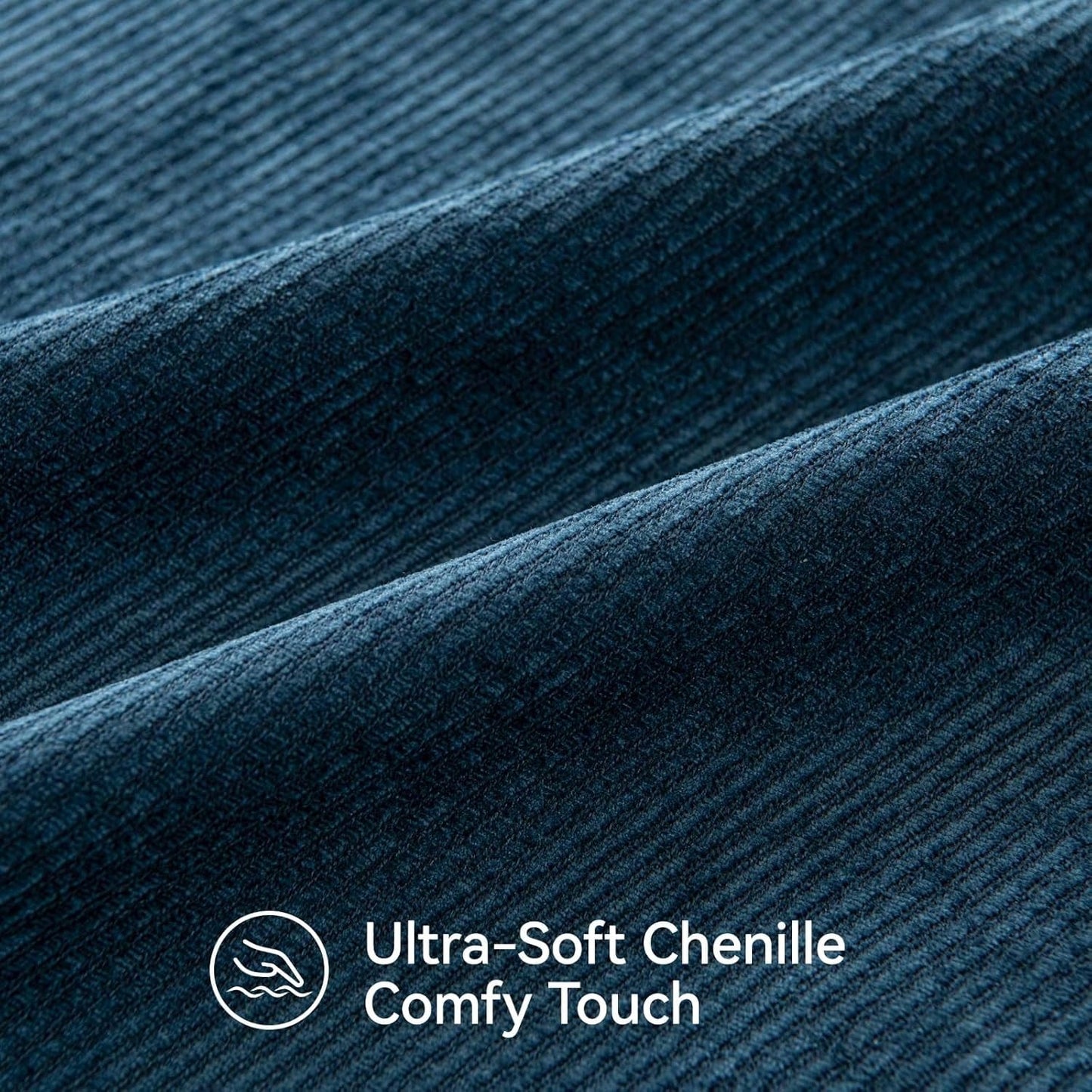 1pc Chenille Solid Striped Decorative Throw Pillow Cover, Suitable For Sofa, Living Room, Bed
