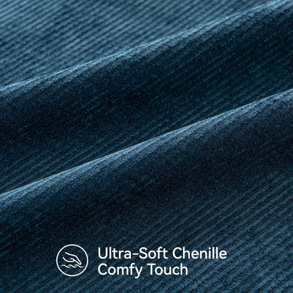 1pc Chenille Solid Striped Decorative Throw Pillow Cover, Suitable For Sofa, Living Room, Bed