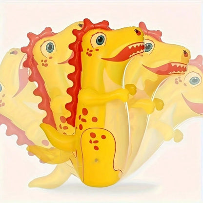 1PC Children's Dinosaur Inflatable Tumbler Toy, PVC Material, Boxing Punching Bag, Water-Fillable Base, Home Parent-Child Interactive Fitness Toy, Random Dinosaur Print Texture/Suitable For Indoor Fam